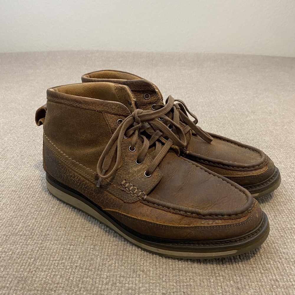 Ariat Boots Mens Size 10.5 EE Brown Leather Chukka Ankle Moc Toe Casual 10014153